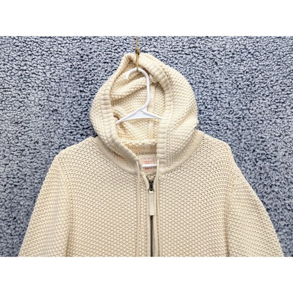 Vintage Old Navy Fisherman Crochet Knit Cardigan Size XL Full Zip 90s Boho Cream - Picture 3 of 10